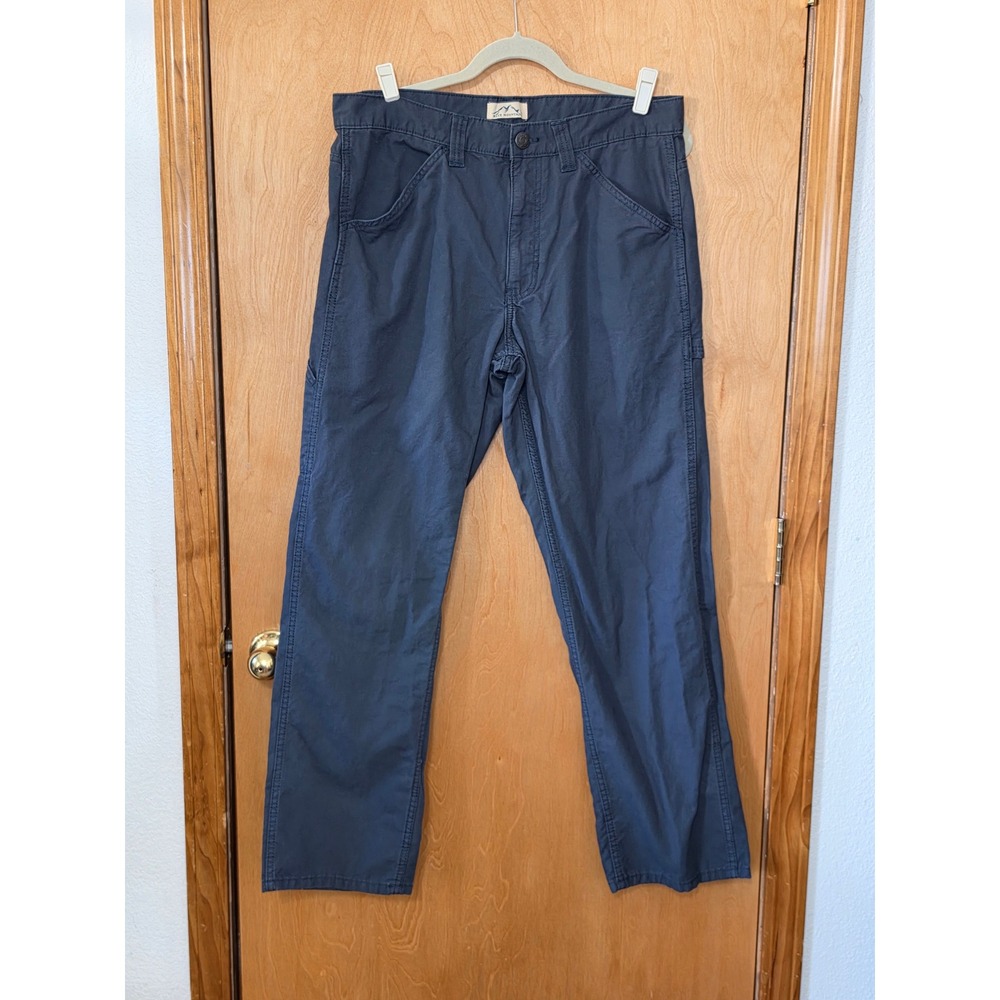 Mens Navy Blue Cotton Carpenter Pants Hammer Loop 34x32 Utility Work Street